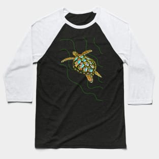 Hawksbill turtle (Eretmochelys imbricata) v1 Baseball T-Shirt